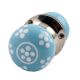 Turquoise Polka Dot Mortice Handle 2.25
